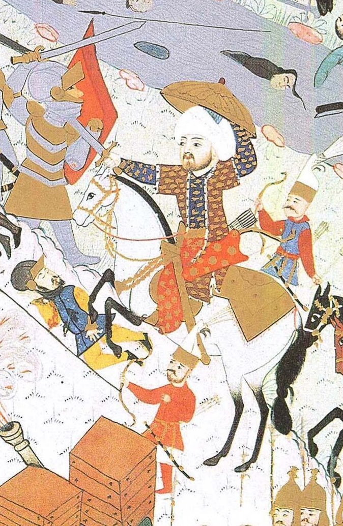 1456'da Fatih Sultan Mehmed'in, Belgrad kalesi önünde katliama uğrayan Yeniçeril