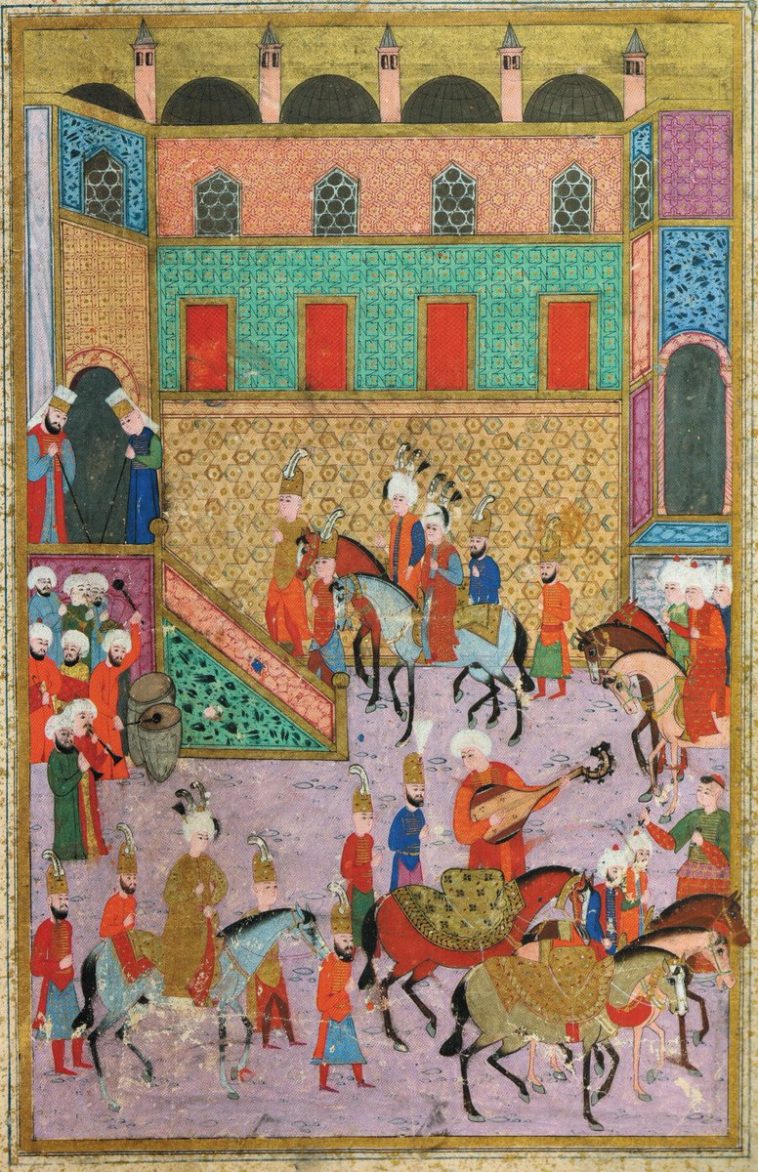 1530'daki sünnet düğünlerinden Şehzade Mustafa, Mehmed ve Selim'in At Meydanı'nd