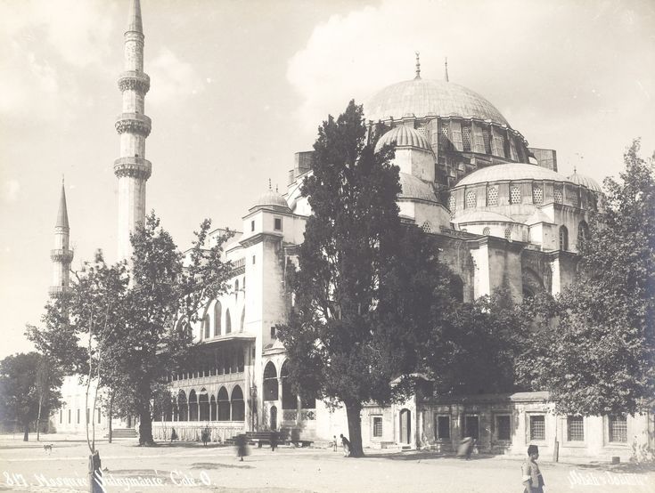 7072 - Süleymaniye Camii / Sébah ve Joaillier Fotoğrafı | Eski İstanbul Fot...