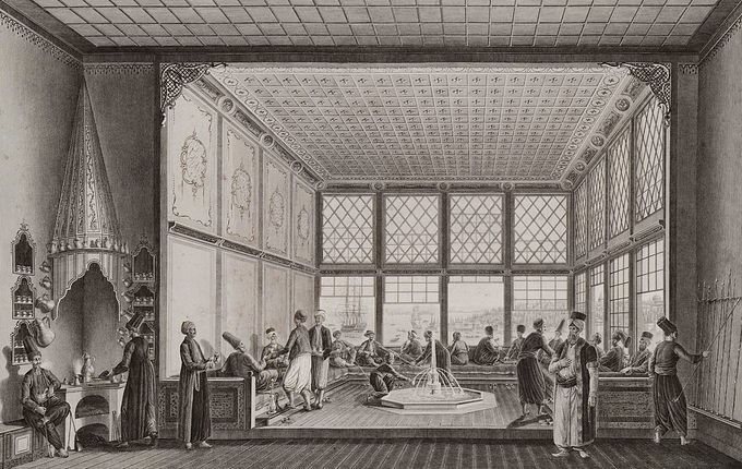 A Coffee House on Bosphorus, Istanbul, 1810s
Boğaz'da Bir Kahve, İstanbul, 1810'...