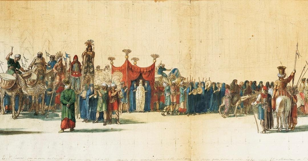 A wedding procession in Cairo, Ottoman Egypt, 1800's.
Kahire'de bir düğün alayı,...