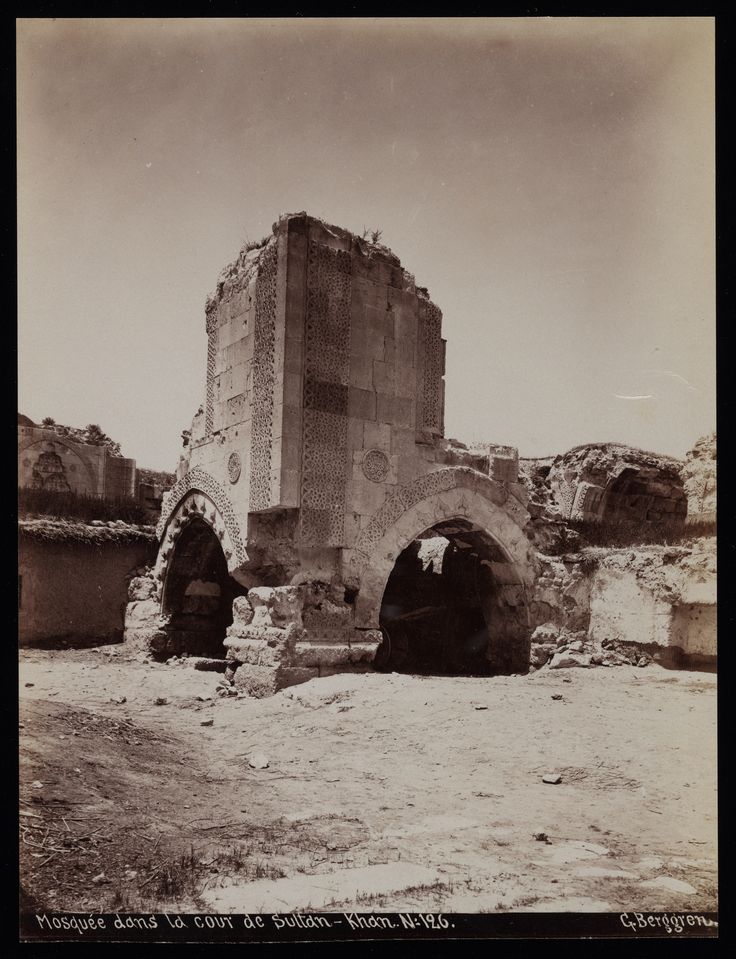 Aksaray Sultanhanı Kervansarayı Camii / 1870'ler / G. Berggren Fotoğrafı...