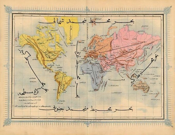 An Ottoman Map of the World, 1868
Bir Osmanlı Dünya Haritası, 1868.
.
Love histo...