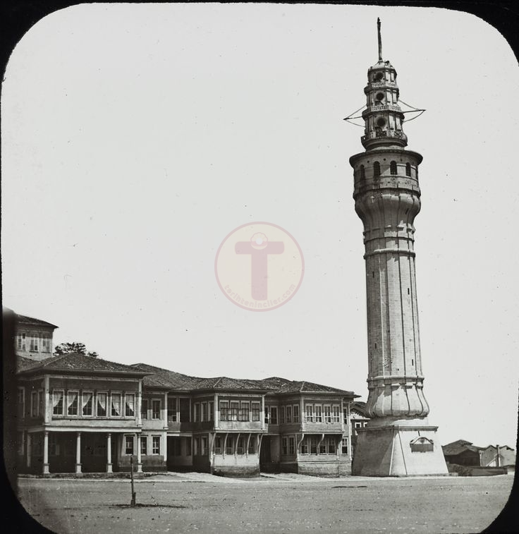 Beyazıt Kulesi ve Serasker Konağı / Claude-Marie Ferrier Fotoğrafı / 1850&#...