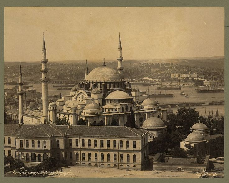 Beyazıt Kulesi'nden Süleymaniye Sébah & Joaillier  1888-1910 LOC arşivi