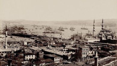 Eminönü ve Galata Köprüsü Panoraması / 1870'ler / G.Berggren Fotoğraf...