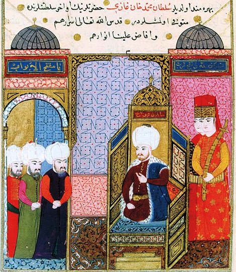 Fatih Sultan Mehmed'in Vüzerası ile görüşmesi.