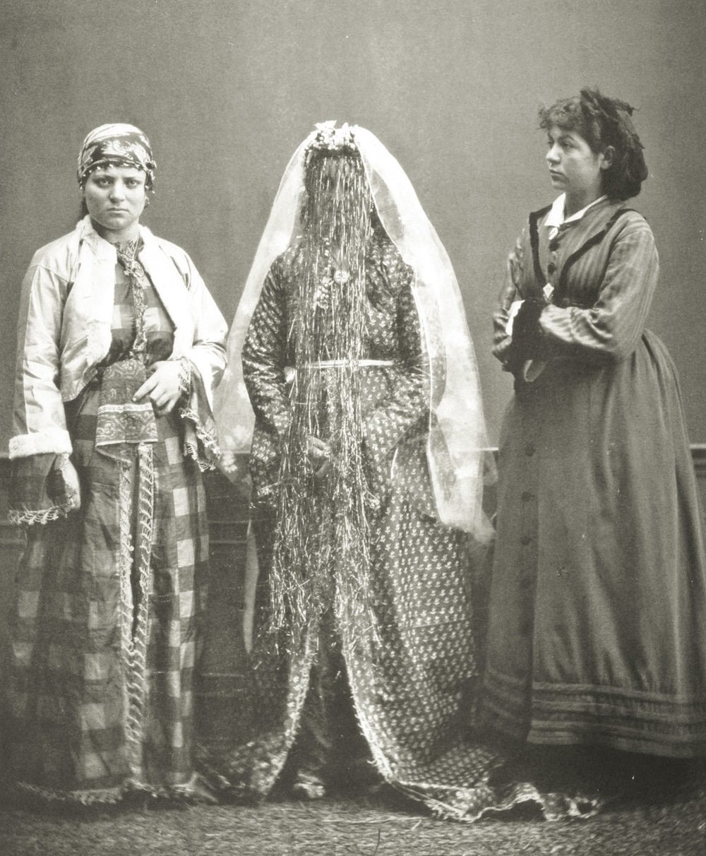 From Left, Jewish Woman, Armenian Bride, Greek Woman, Istanbul, 1873 
Soldan, Ya...