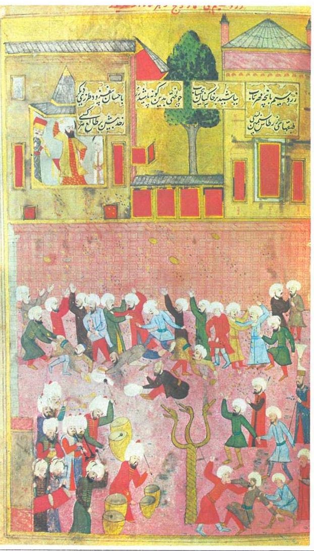 III. Murad'ın 1582 şenlikleri sırasında bahşiş dağıtması ve "bahşişe hücum"