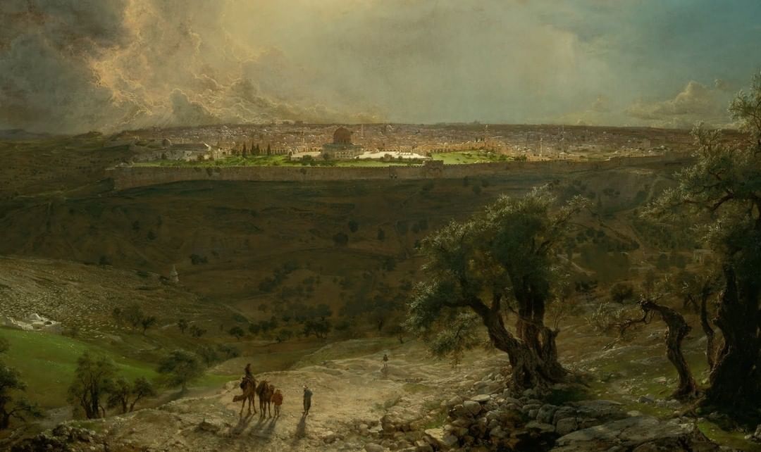 Jerusalem from the Mount of Olives, Palestine, 1870 
Zeytin Dağı'ndan Kudüs, Fil...