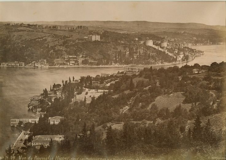 Kandilli sırtlarından Rumeli Hisarı  1890 Guillaume Berggren fotoğrafı