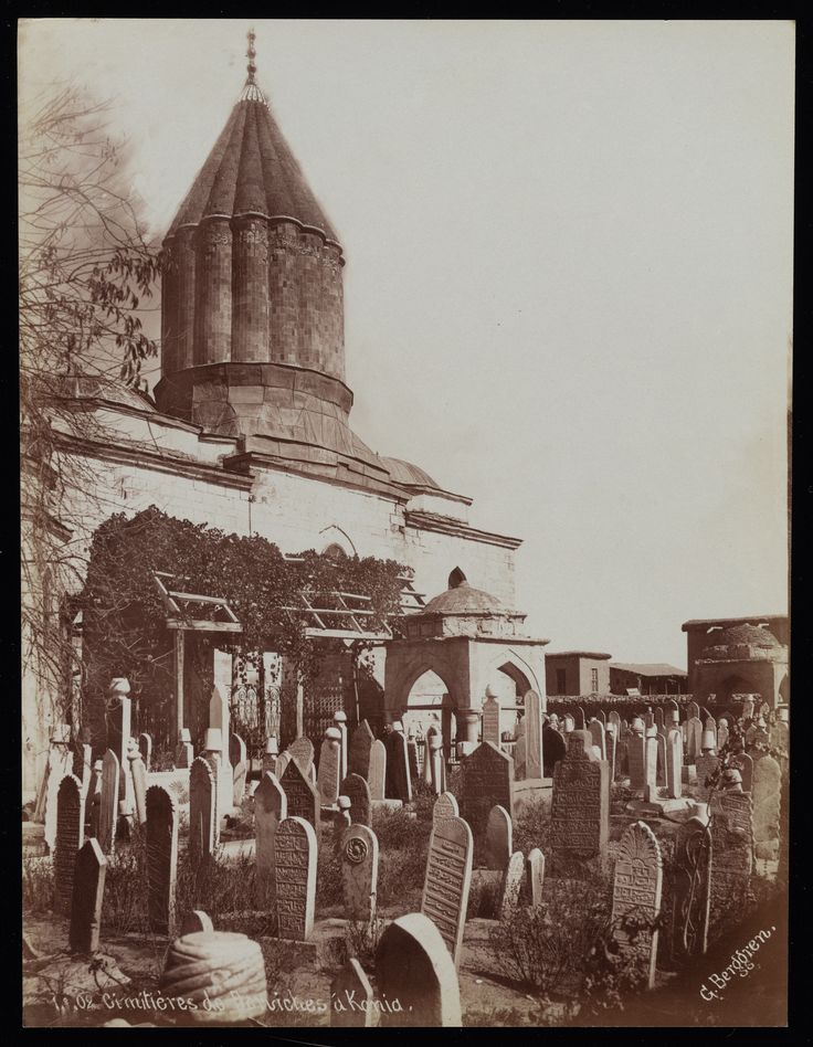 Konya Mevlana Türbesi Mezarlığı / Guillaume Berggren Fotoğrafı / 1870'...