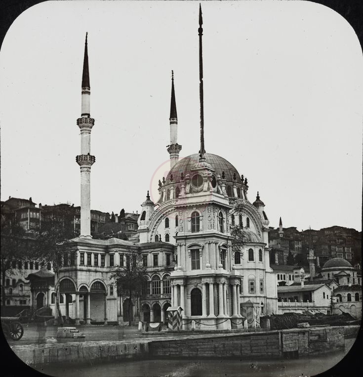 Nusretiye Camii ve Saat Kulesi / Claude-Marie Ferrier Fotoğrafı / 1850'le...