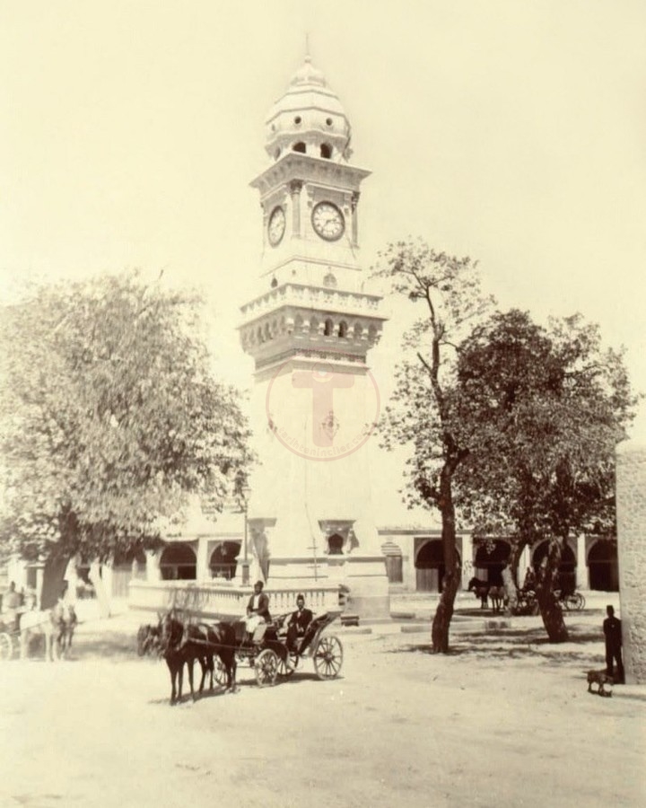 Osmanlı Halep saat kulesi, Suriye, 1900'ler. Aleppo clock tower, Syria, 1900's. ...