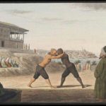 Osmanlı dönemi yağlı güreş, Topkapı Sarayı, Istanbul, 1800'ler.
Ottoman wrestler...