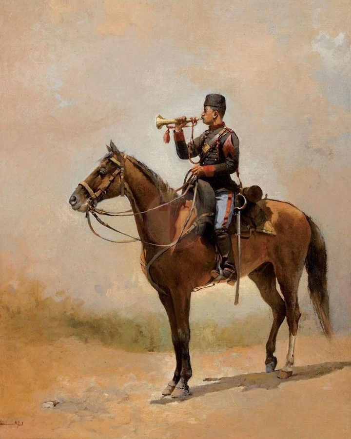 Osmanlı süvari askeri. An Ottoman cavalry soldier....