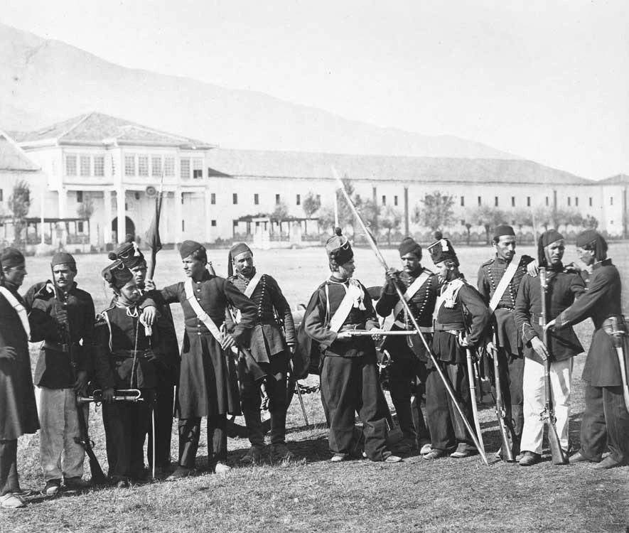 Ottoman Soldiers in Monastir (Bitola, Macedonia), 1863. Manastır'da Osmanlı Aske...