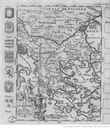 Partial map of the Ottoman Empire in Europe, 1690.
Osmanlı Avrupası Haritası, 16...