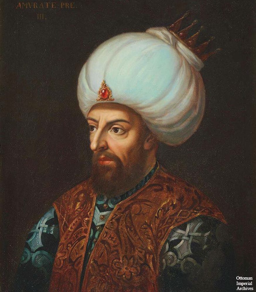 Portrait of Sultan Murad III, painted in the 1800's. Reign 1574-1595.
Sultan III...