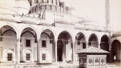 Süleymaniye Camii Şadırvanı ve Avlusu / Sébah ve Joaillier Fotoğrafı | Es...