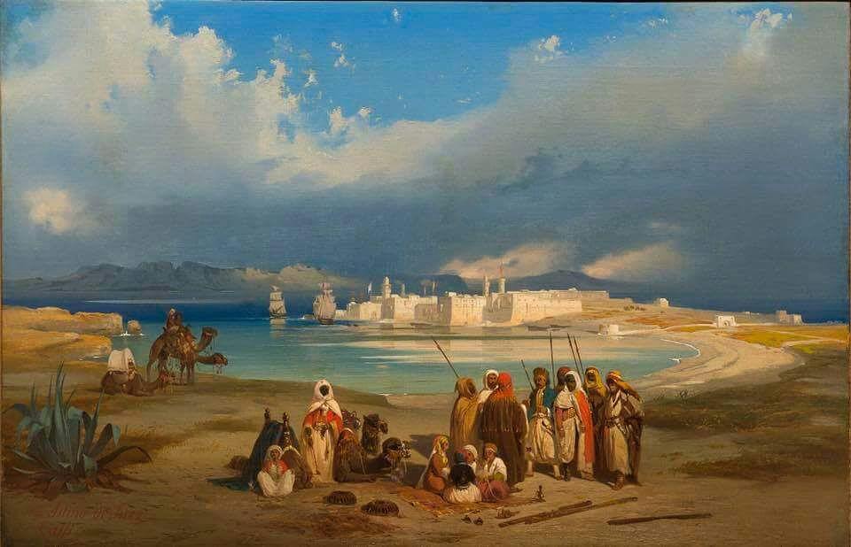 Süveyş Kanalı, Osmanlı Mısır, 1845.
The isthmus of the Suez canal, Ottoman Egypt...