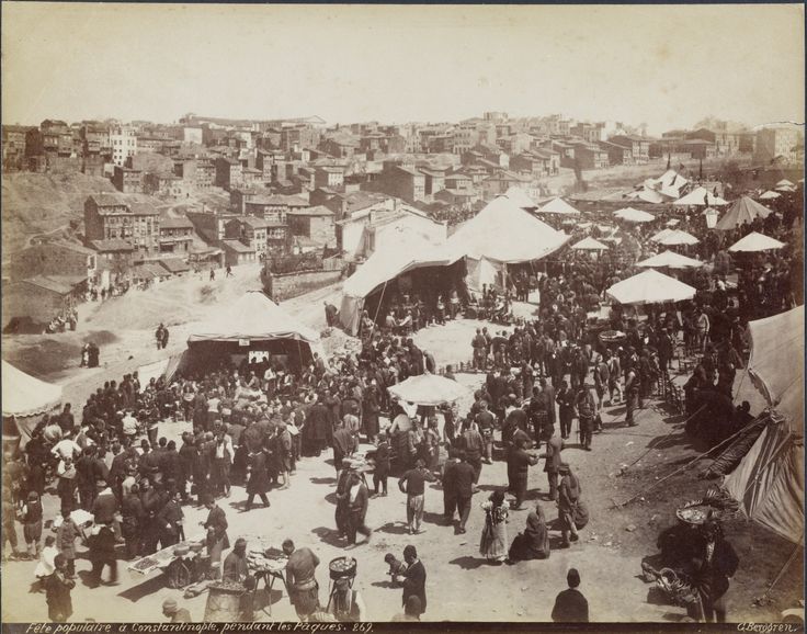 Tatavla’da paskalya kutlamaları / Guillaume Berggren Fotoğrafı / 1870