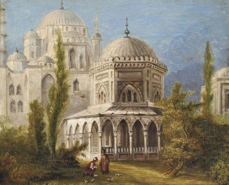 Tomb of Sultan Süleyman and his wife Hürrem Sultan (Roxelana), Ottoman Istanbul,...