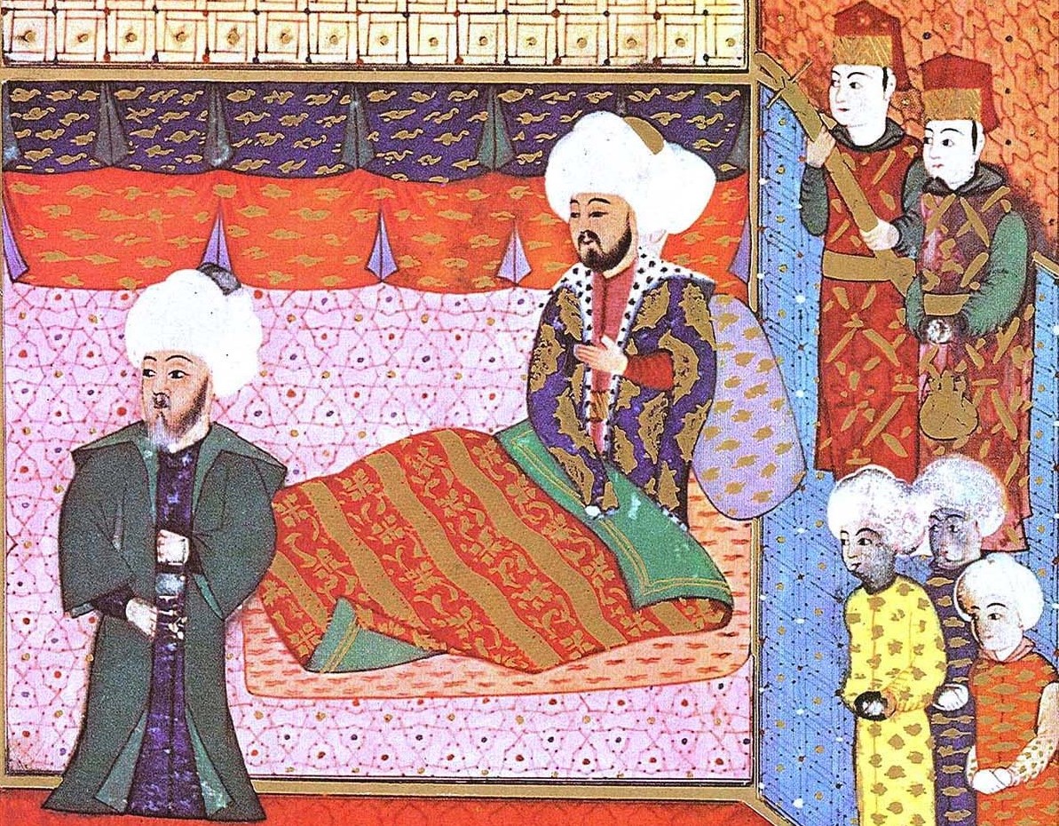 Veziriazam ve Rumeli Beylerbeyi Bayezid Paşa [Solda] Çelebi Mehmed'in lalası idi