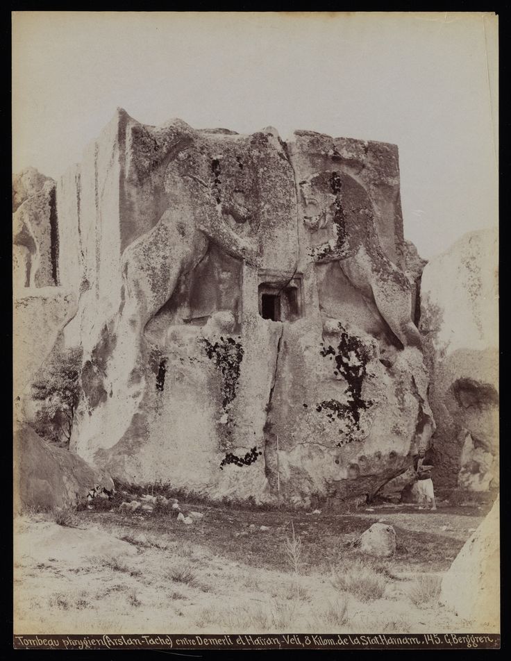 Yazılıkaya Aslankaya Anıtı / Eskişehir / 1870'ler / Guillaume Berggren ...