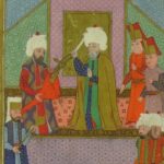 Şark Serdarı Lala Mustafa Paşa'nın, III. Murad'ın gönderdiği Hil'atı giyip hediy